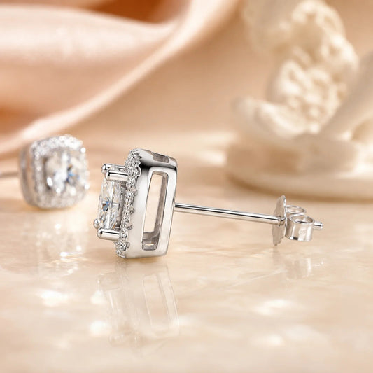 Side view of Eros' Halo stud post and butterfly back