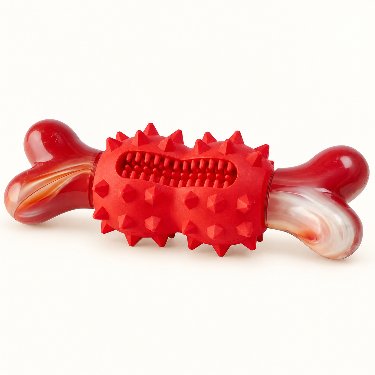Textured Bone Rubber & Nylon Dog Toy — rubber-and-nylon toy