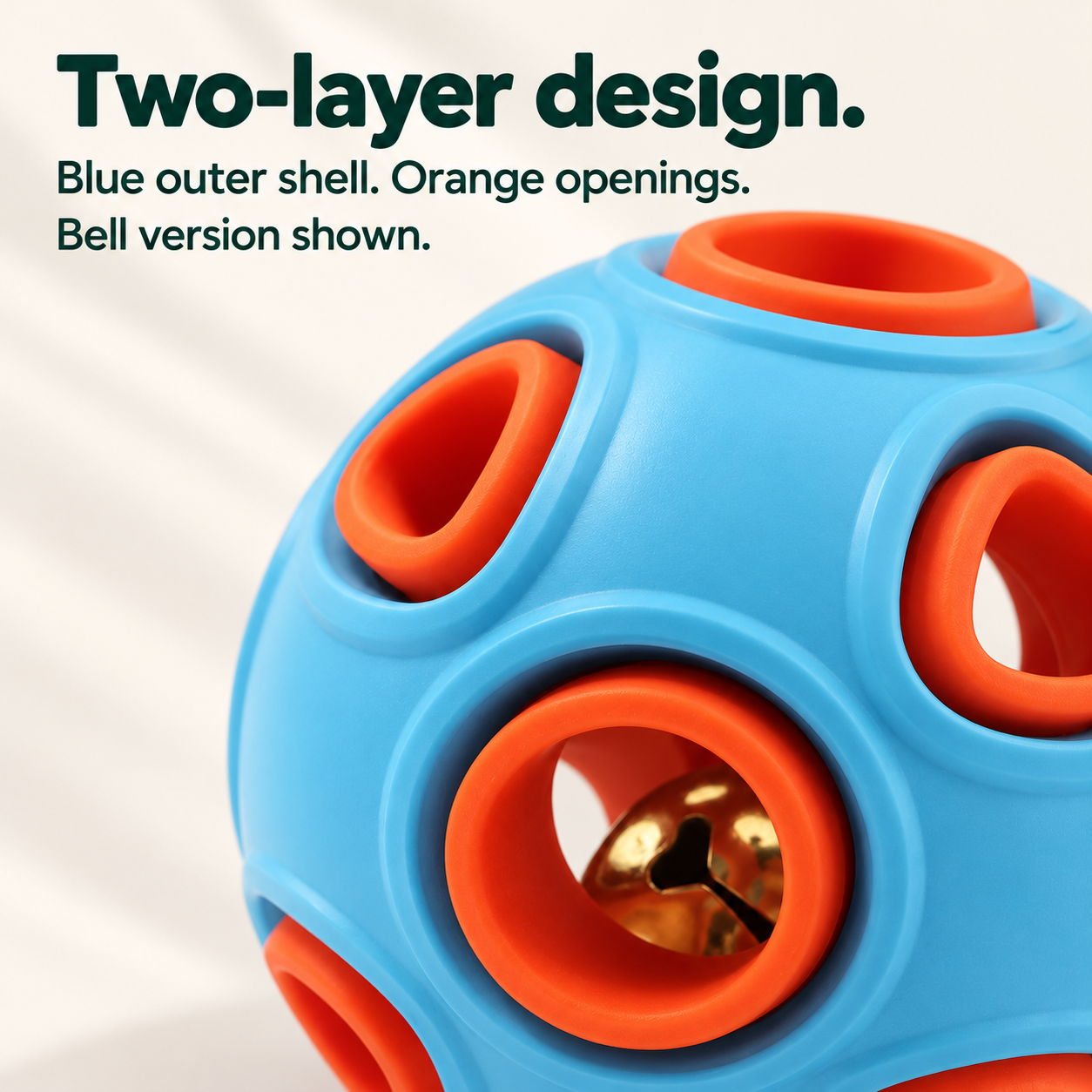 Anemone Rubber Dog Ball with Bell | 2 Sizes | SENTO